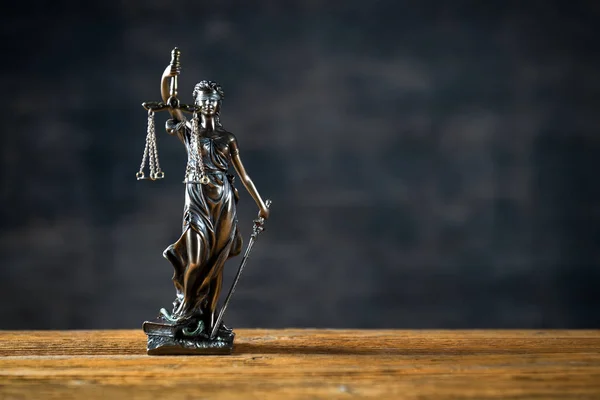 Wet Thema Hamer Van Rechter Justitie Schaal — Stockfoto