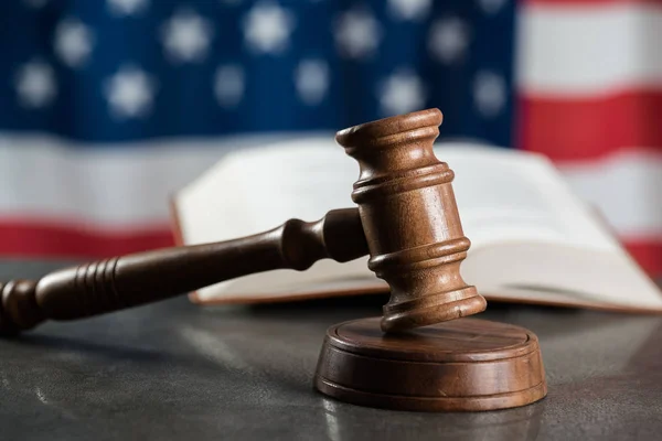 Law Justice Concept American Flag — Stock Photo, Image