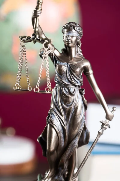 Oficina Legal Abogados Estatua Modelo Legal Themis Diosa Justicia — Foto de Stock