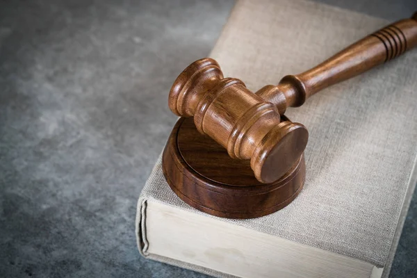 Recht Justitie Concept Hamer Van Rechter Houten Hamer — Stockfoto