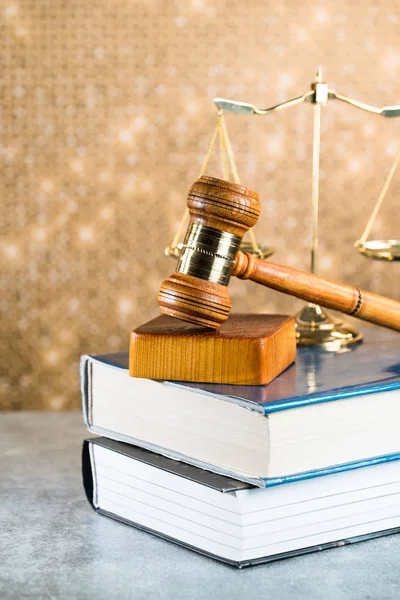 Νόμου Και Της Δικαιοσύνης Αντίληψη Σφύρα Του Δικαστή Ξύλινο Σφυρί — Φωτογραφία Αρχείου