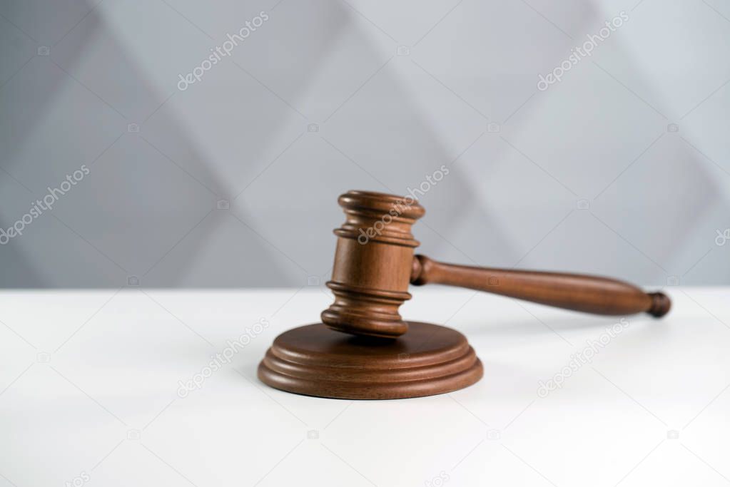 Law and Justice concept, mallet of judge, wooden gavel