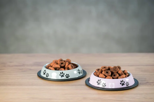 Dog dry food on table