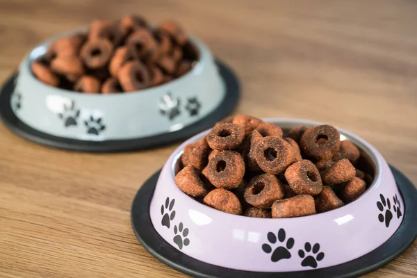 Dog dry food on table