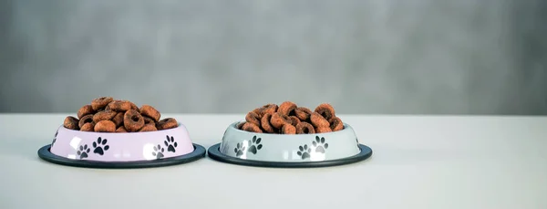 Dog dry food on table