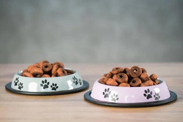 Dog dry food on table