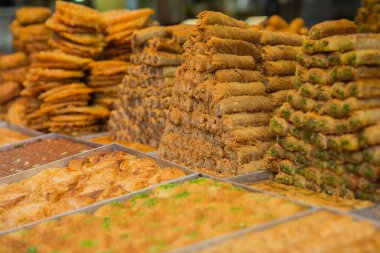 Baklava tatlılar arka plan.