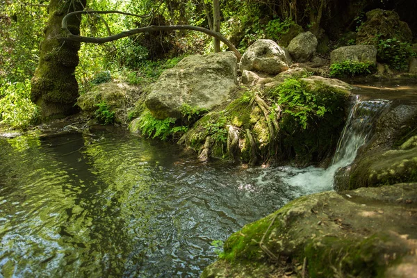 Pequeño fondo de cascada . —  Fotos de Stock