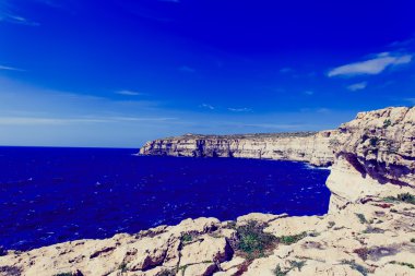 Gozo Adası Malta doğal dağlar