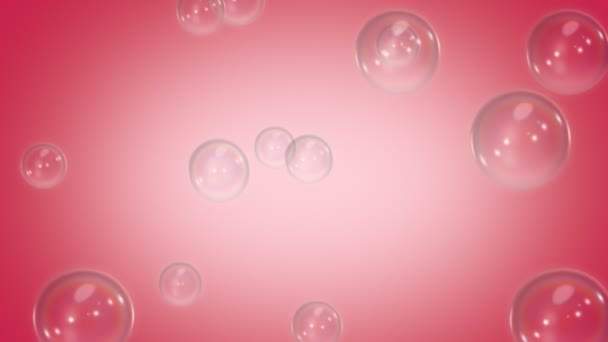 Loopable Soap Bubbles Red — Stock Video