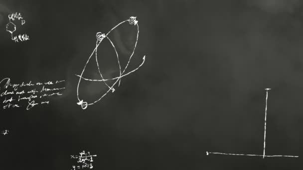 数学和科学黑板上涂鸦 — 图库视频影像