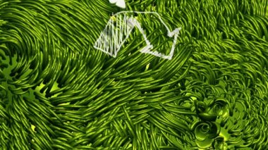 Yeşil çevre üzerindeki işareti not defteri geri dönüşüm