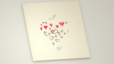 Sevgililer günü kartı açılış Kopyala alanına sahip