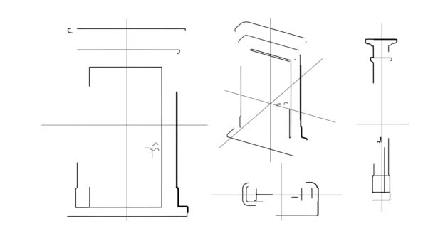 Porte Dessin technique Time lapse — Video