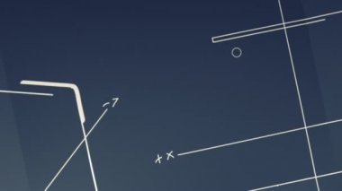 Klasik smartphone blueprint pürüzsüz kamera pan ve zoom