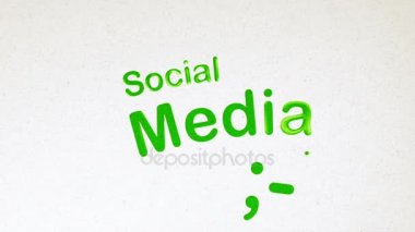 Sosyal medya animasyon beyaz diyagram