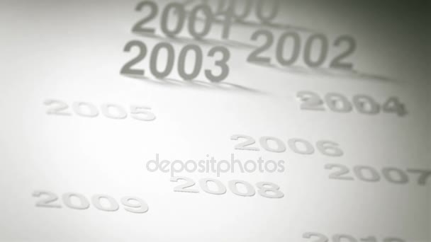 Απλή έννοια Timeline Animation: 2000s και φάιναλ φορ — Αρχείο Βίντεο