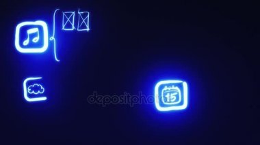Mobil App Wireframing, prototip (Neon Blueprint)