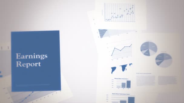 Relatório de ganhos Concept Seamless Background Loop — Vídeo de Stock
