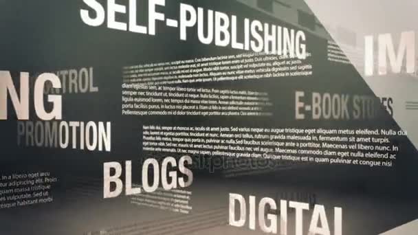 Self-Publishing Related Terms — Stock Video