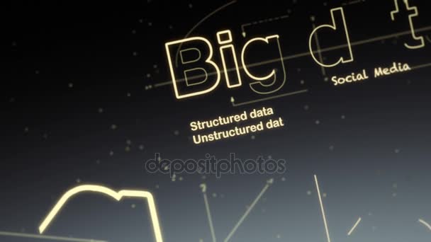 Animación del concepto de Big Data — Vídeos de Stock