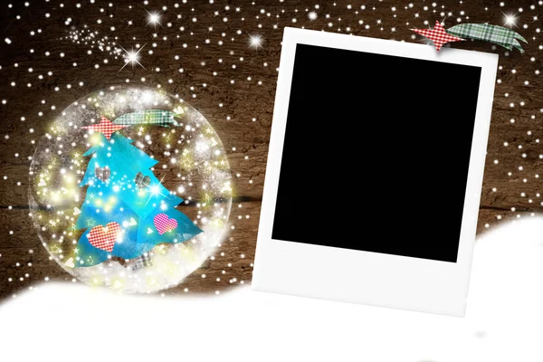Boże Narodzenie photo frame na jedno zdjęcie — Zdjęcie stockowe