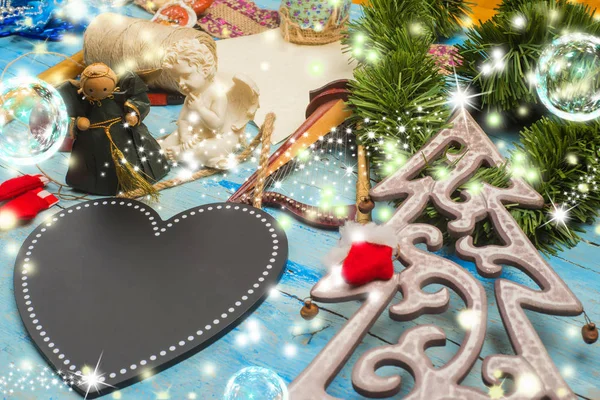 Weihnachtsgrußkarte mit Leerzeichen — Stockfoto