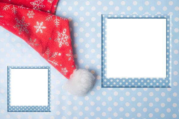 Tarjeta de felicitación marco de fotos de Navidad —  Fotos de Stock