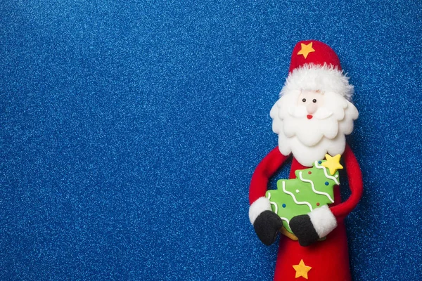 Zabawne kartki świąteczne Święty Mikołaj. Tło — Zdjęcie stockowe