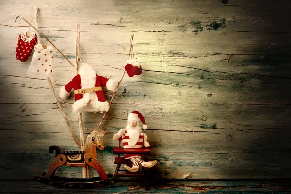 Fröhliche Weihnachtsmann-Karte. Kopierraum — Stockfoto