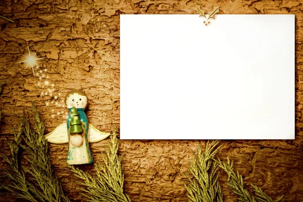 Angelo di Natale carta di carta bianca . — Foto Stock