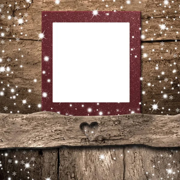Carte cadre photo vide de Noël. Espace de copie . — Photo