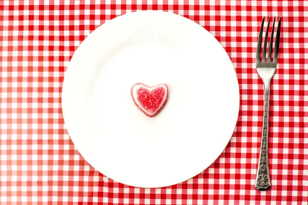 Deser w kształcie serca — Zdjęcie stockowe