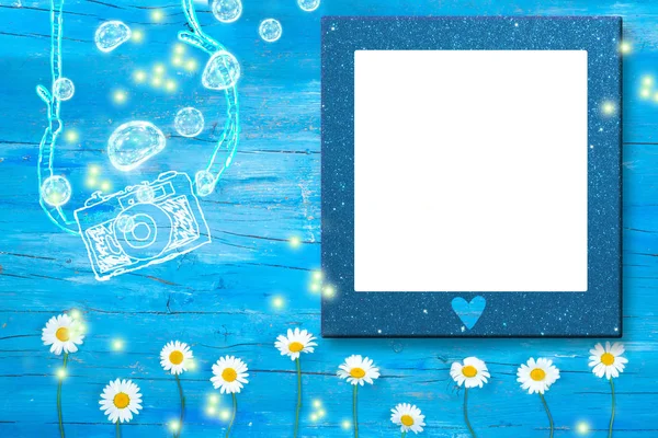 Fotoğraf çerçevesi kartı yaz tatili