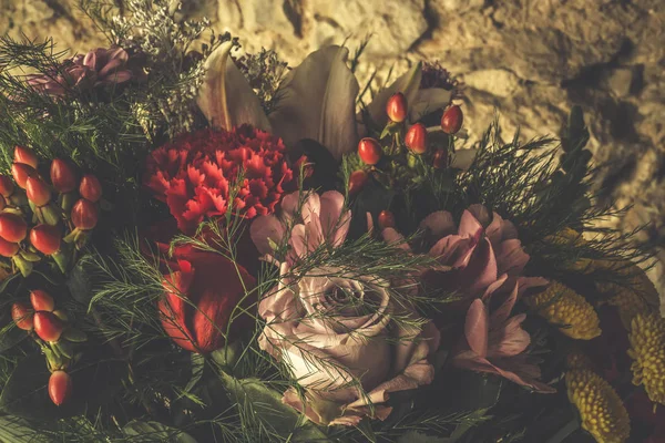 Verschillende bloemen in bos — Stockfoto