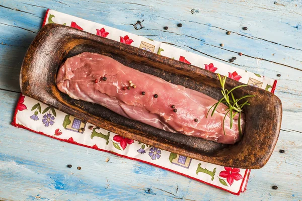 Raw pork tenderloin — Stock Photo, Image