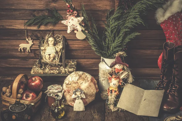 Cartoline di Natale Gesù Bambino — Foto Stock