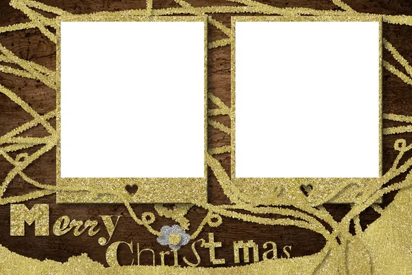 Vánoční Foto rámečku karty — Stock fotografie