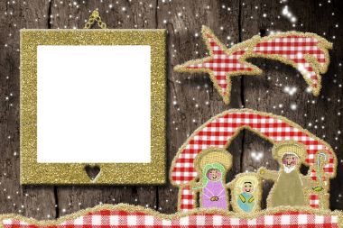 Kreş, Noel fotoğraf çerçevesi tebrik kartı