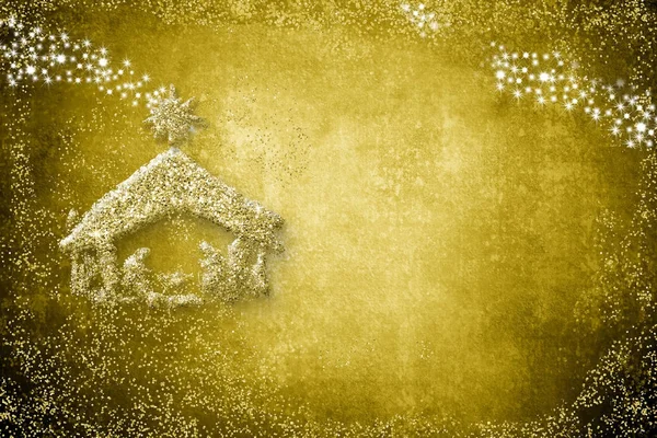 Gold nativity scene — Stock Photo, Image