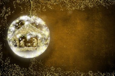  Doğuş sahne Noel kartları.