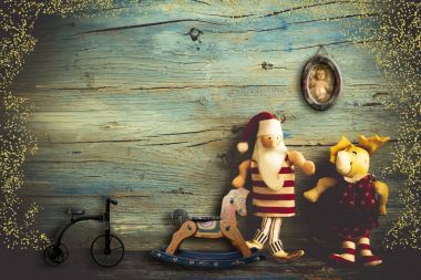 Noel Baba Noel tebrik kartı.