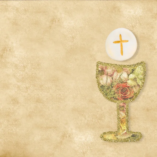 最初の聖体拝領のカード. — ストック写真