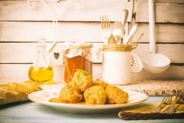 Albóndigas con salsa de tomate — Foto de Stock