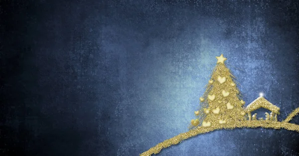Noël Nativité Scène cartes de voeux Images De Stock Libres De Droits