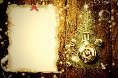 Noel menüsü yazmak için arka plan daveti