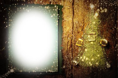 Noel menüsü arkaplanı, kopyalama alanı.