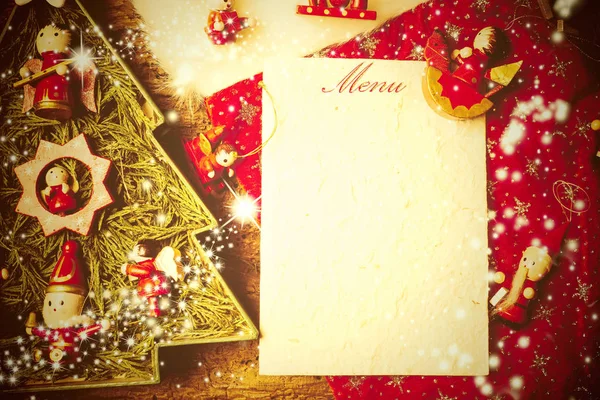 Menu di Natale, sfondo vuoto da scrivere . — Foto Stock