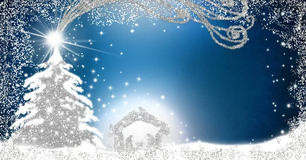 Noël Nativité Scène cartes de voeux Images De Stock Libres De Droits