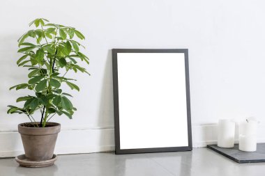 Metniniz için beyaz kağıt ile boş çerçeve